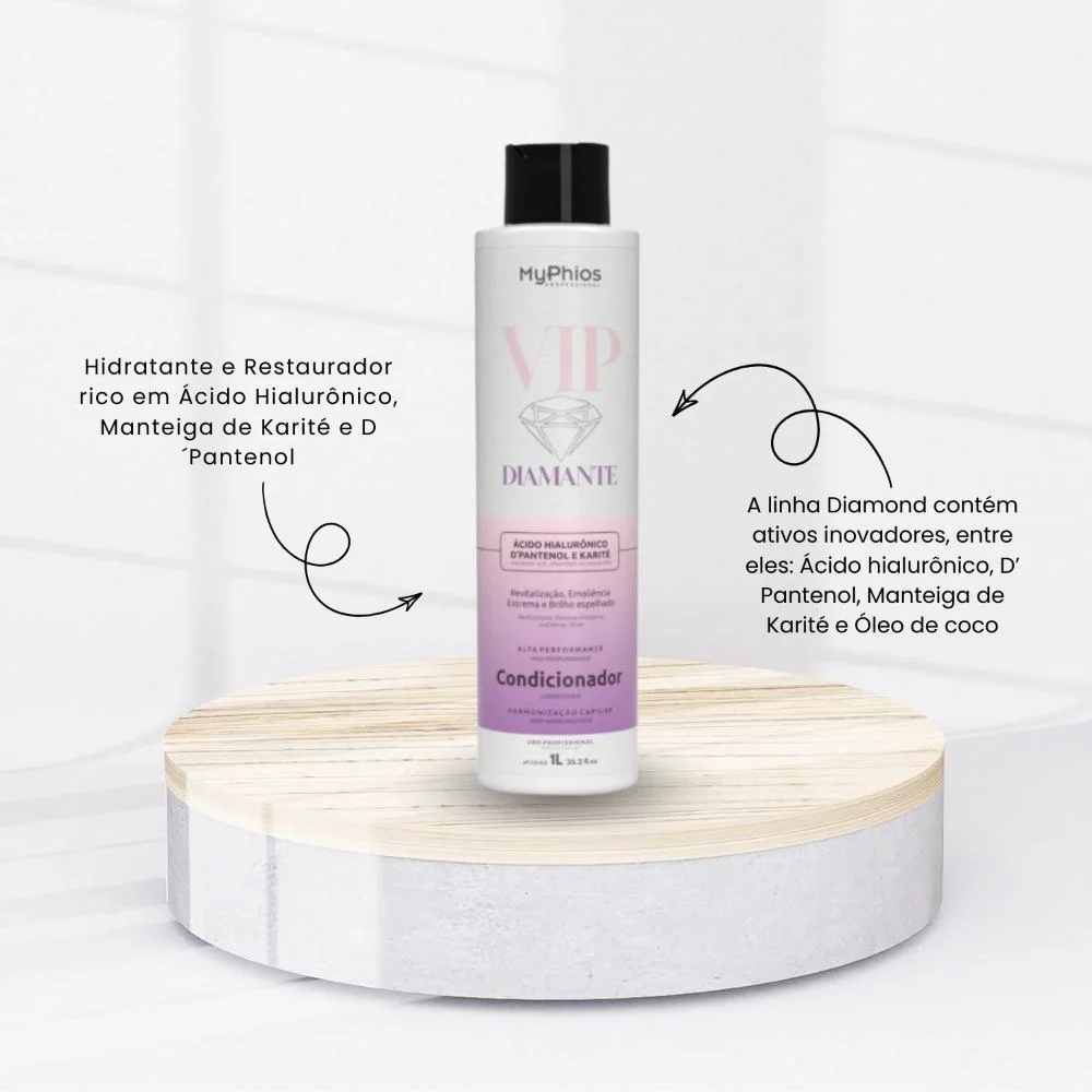 MyPhios - Condicionador VIP Diamante Hidratação Brilho Intenso 1L