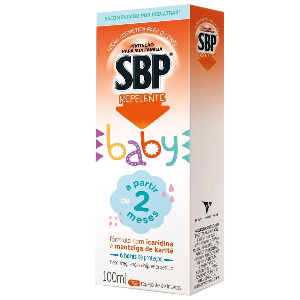 Repelente SBP Baby Bebê Sem Perfume Loção 100ml