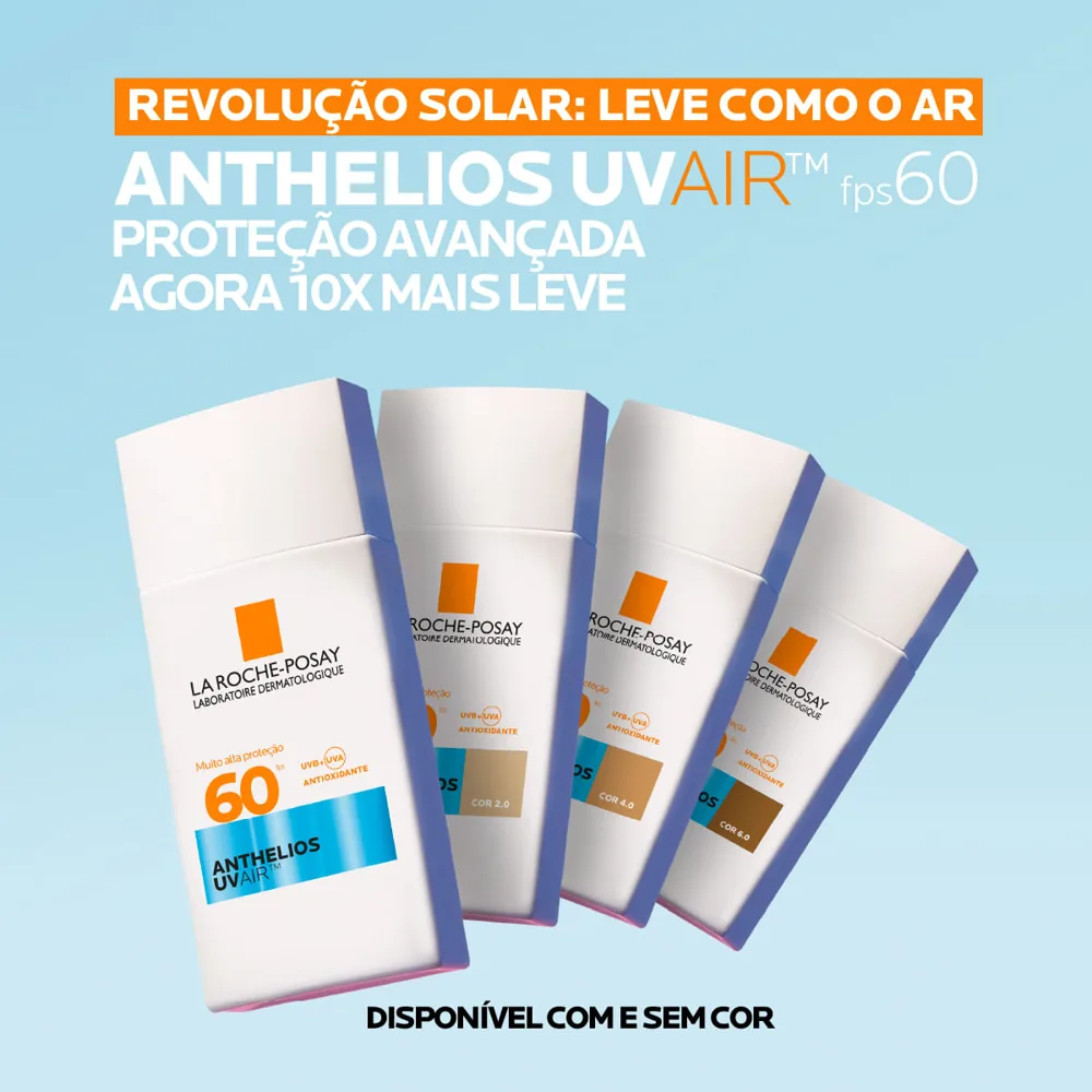 Protetor Solar Facial Anthelios UV Air Cor 2.0 Fps60 45ml