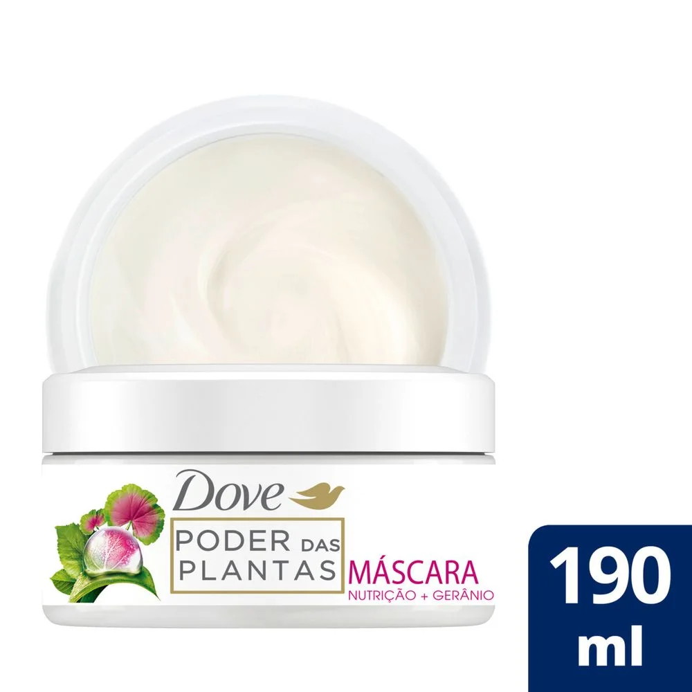 Máscara de Tratamento Dove Poder das Plantas Nutrição + Gerânio 190g