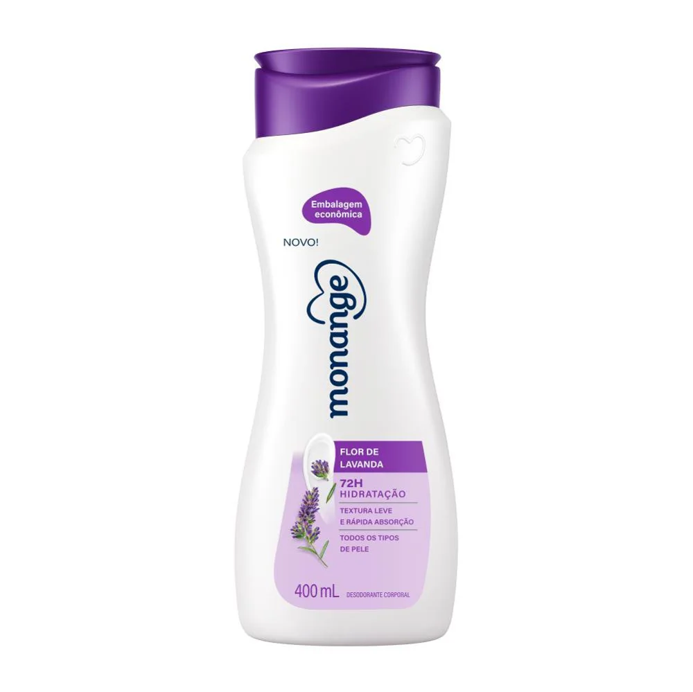 Kit Monange Nutriskin Hidratante Corporal Flor de Lavanda 400ml + Desodorante Antitranspirante Aerossol 200ml