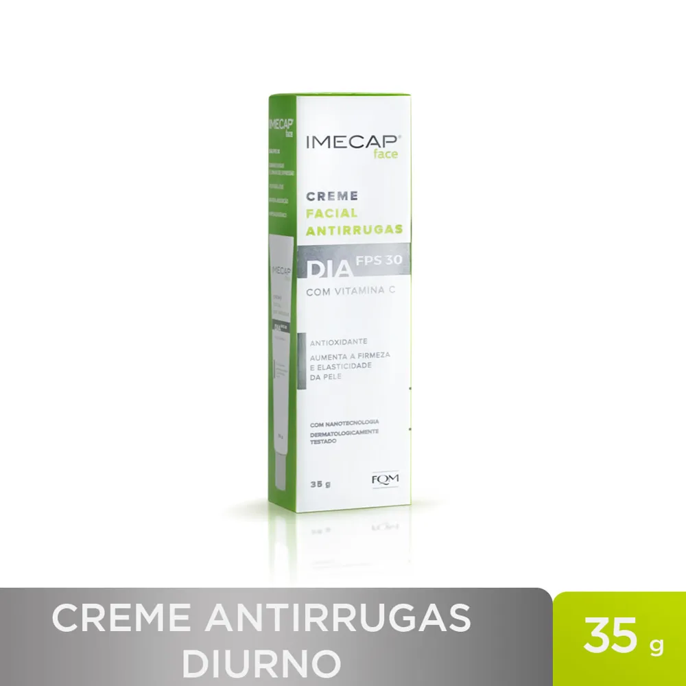 Creme Facial Imecap Face Dia Antirrugas com Ácido Hialurônico e Vitamina C FPS 30 35g