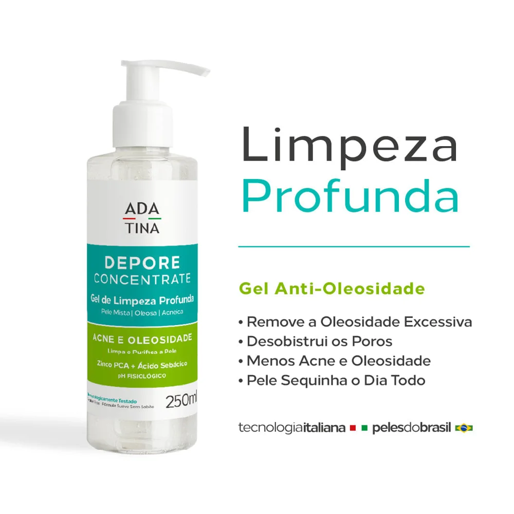 Gel de Limpeza Facial Ada Tina Depore Concentrate 250ml