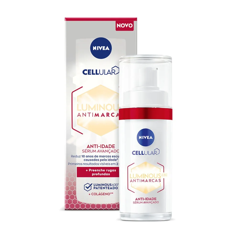 Sérum Facial Nivea Cellular Luminous 630 Antimarcas Anti Idade com Ácido Hialurônico 30ml