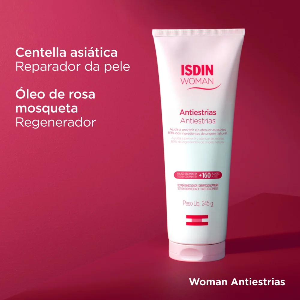 ISDIN Creme Corporal Woman Antiestrias Apto para Grávidas - 245g