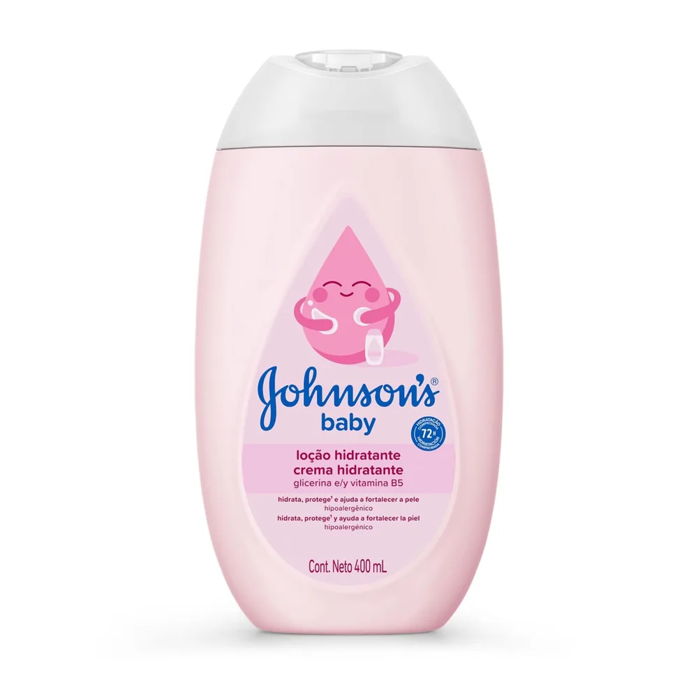 Loção Hidratante Infantil Johnson's Baby Uso Diário Hipoalergênico 400ml