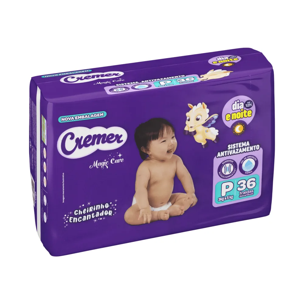 Fralda Cremer Magic Care Dia e Noite P 36 Unidades