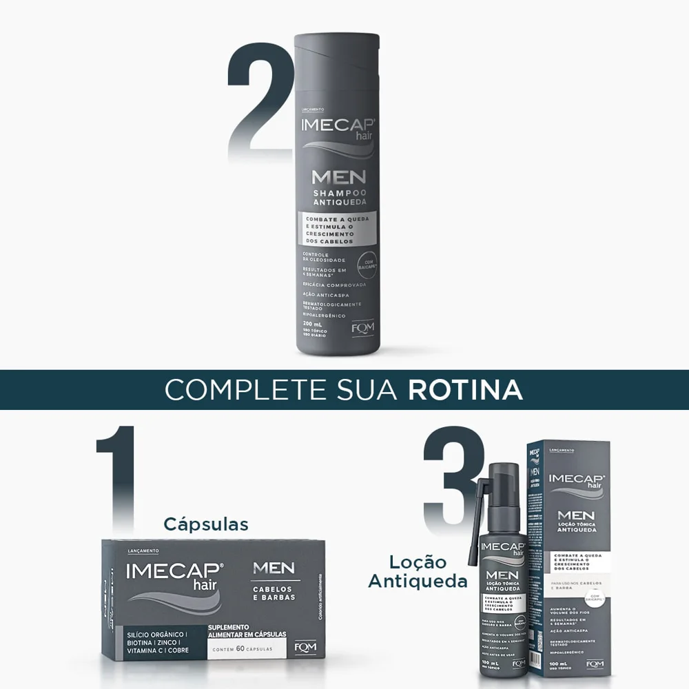 Shampoo Imecap Hair Men Antiqueda 200ml