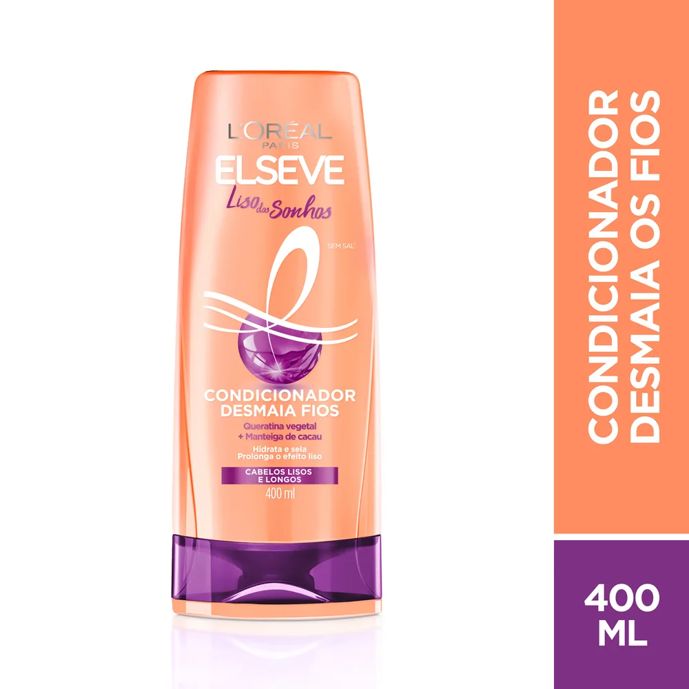 Condicionador Elseve Liso dos Sonhos Desmaia Fios 400ml