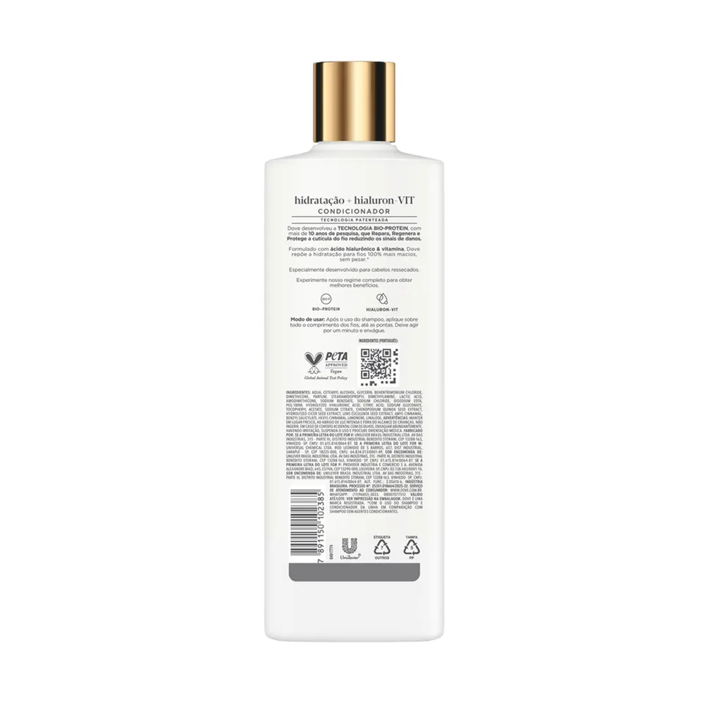Condicionador Dove Hidratação + Hialuron-Vit 370ml