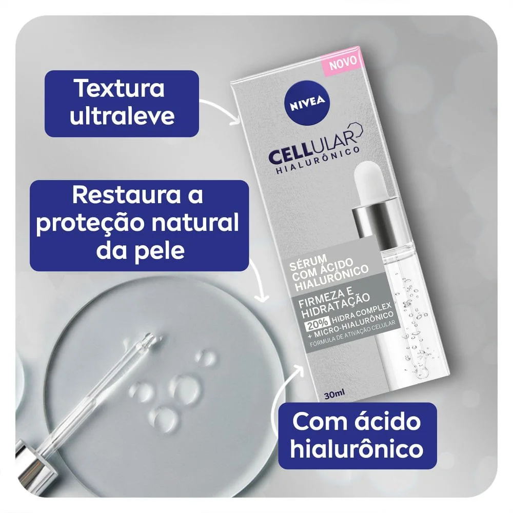 Sérum Facial Nivea Cellular com Ácido Hialurônico 30ml