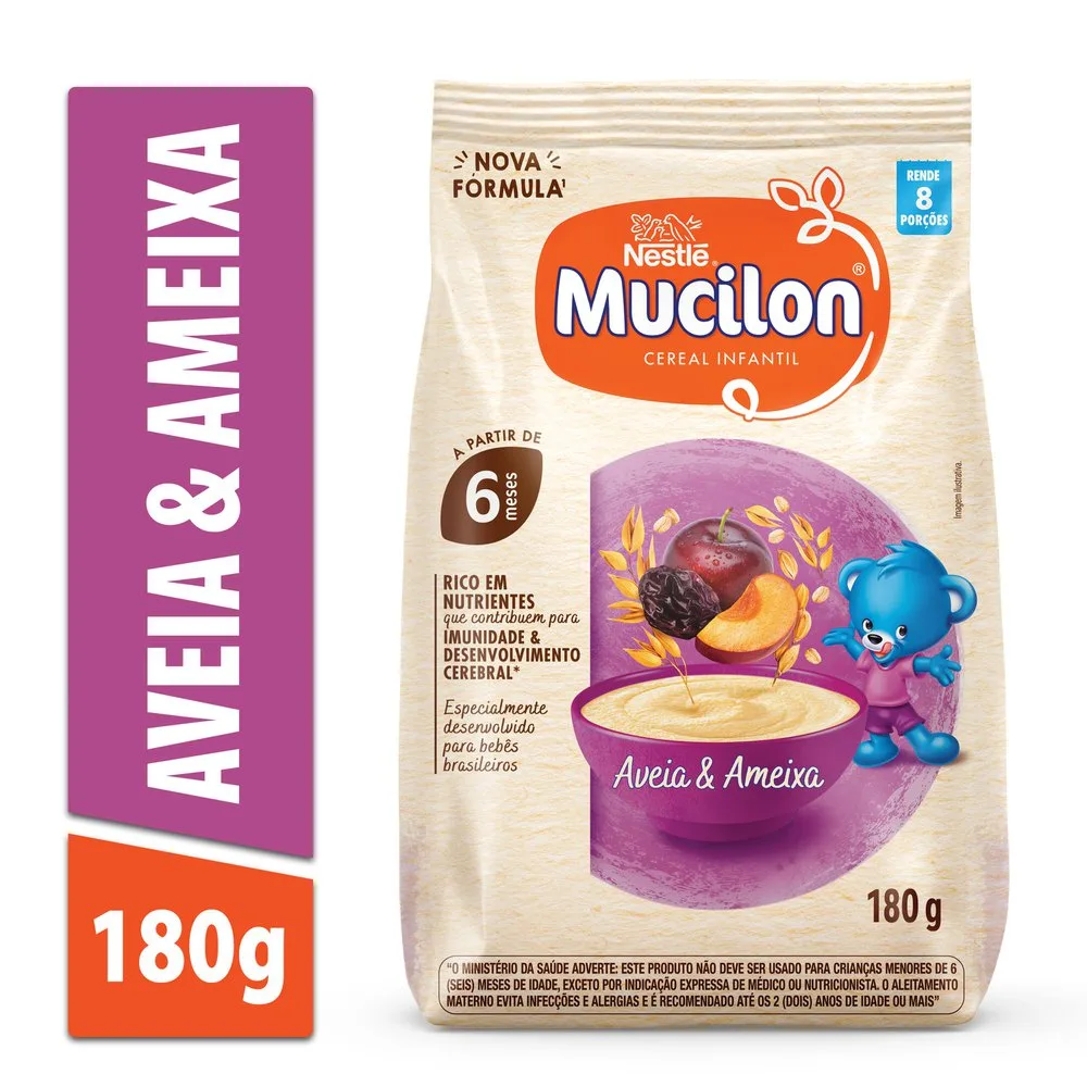 Cereal Infantil Mucilon Aveia Integral e Ameixa +6 meses 180g