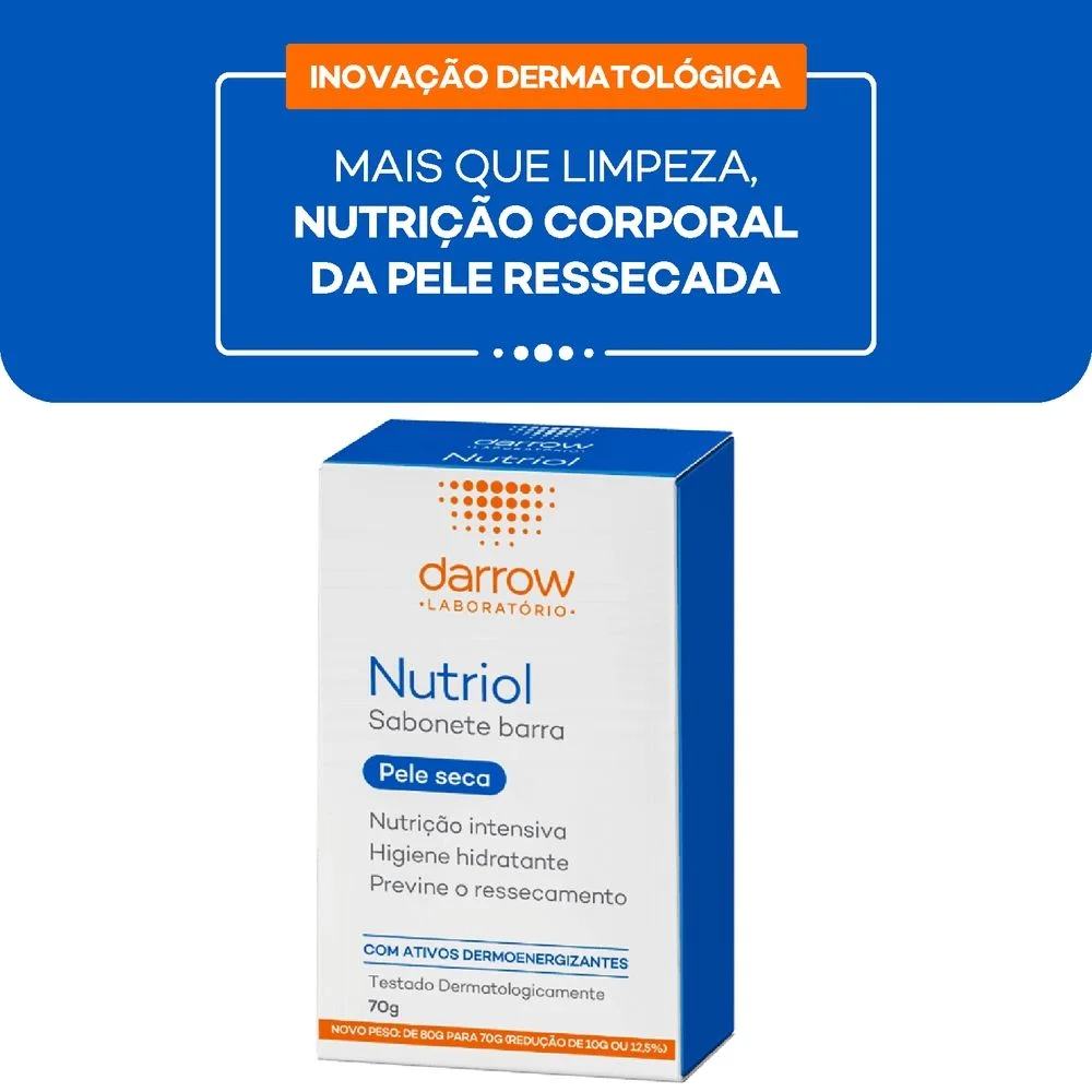 Sabonete em Barra Facial Darrow Nutriol Pele Seca 70g