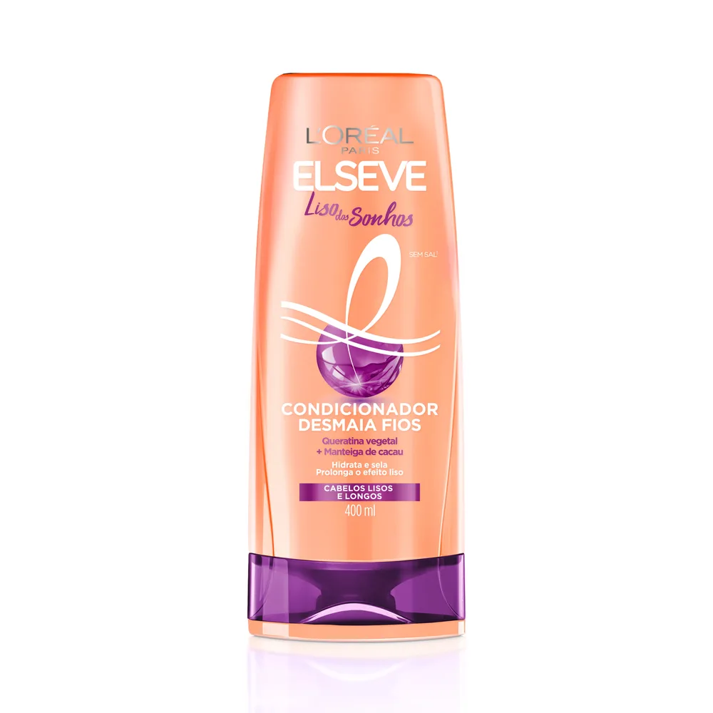 Condicionador Elseve Liso dos Sonhos Desmaia Fios 400ml