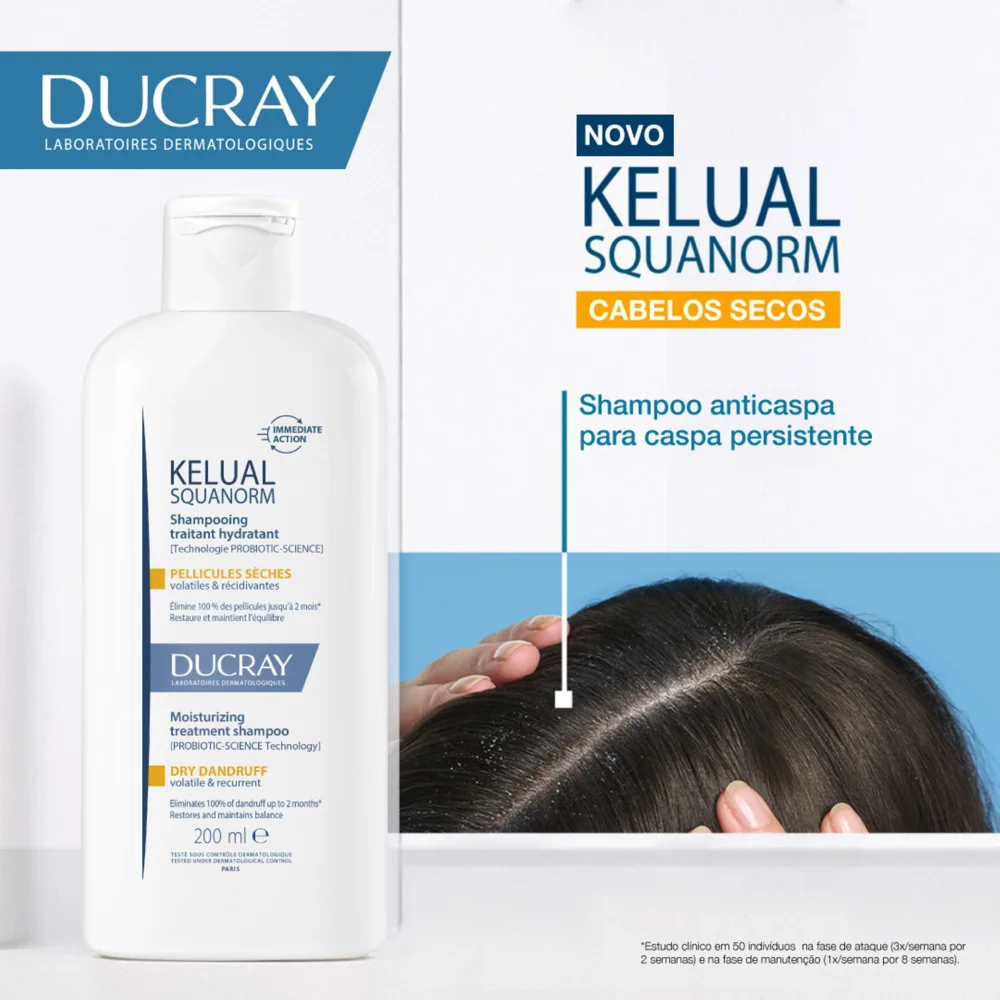Shampoo Anticaspa Kelual Squanorm Cabelos Secos 200ml