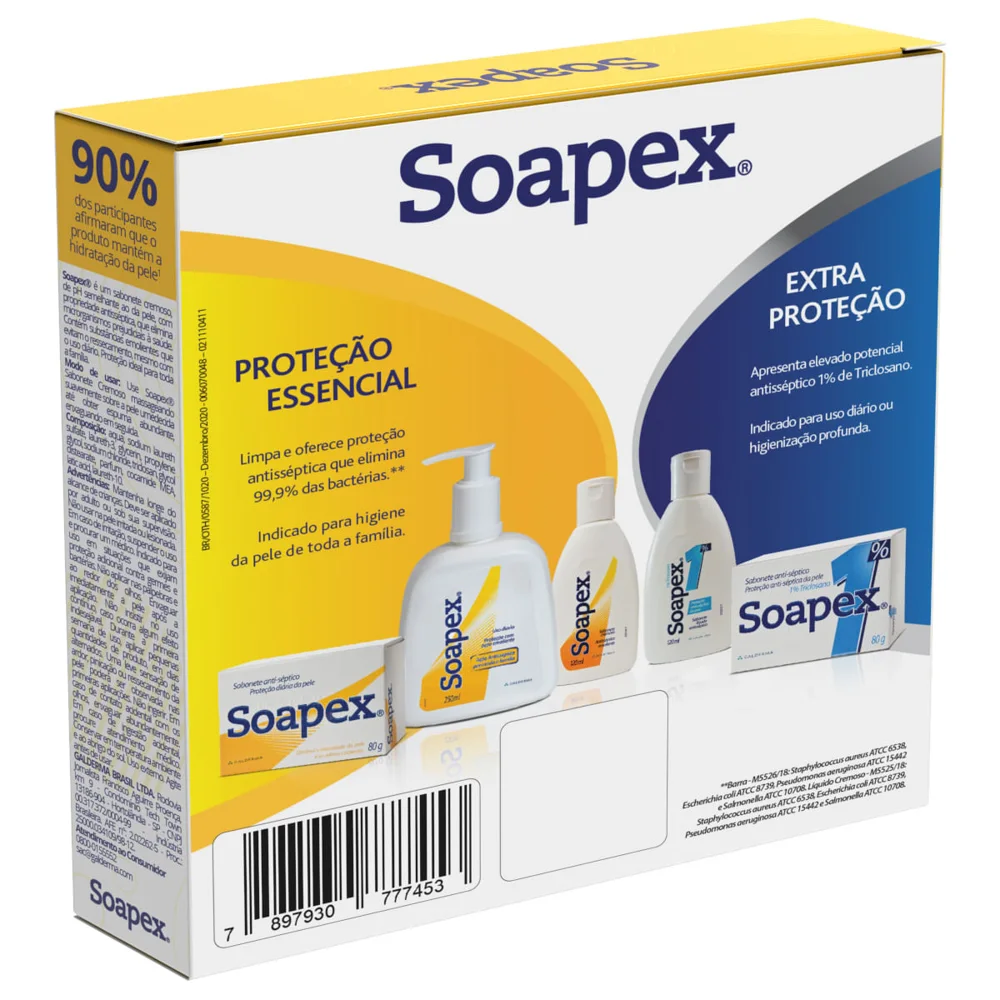 Kit Sabonete Líquido Soapex Antisséptico 120ml 2 Unidades