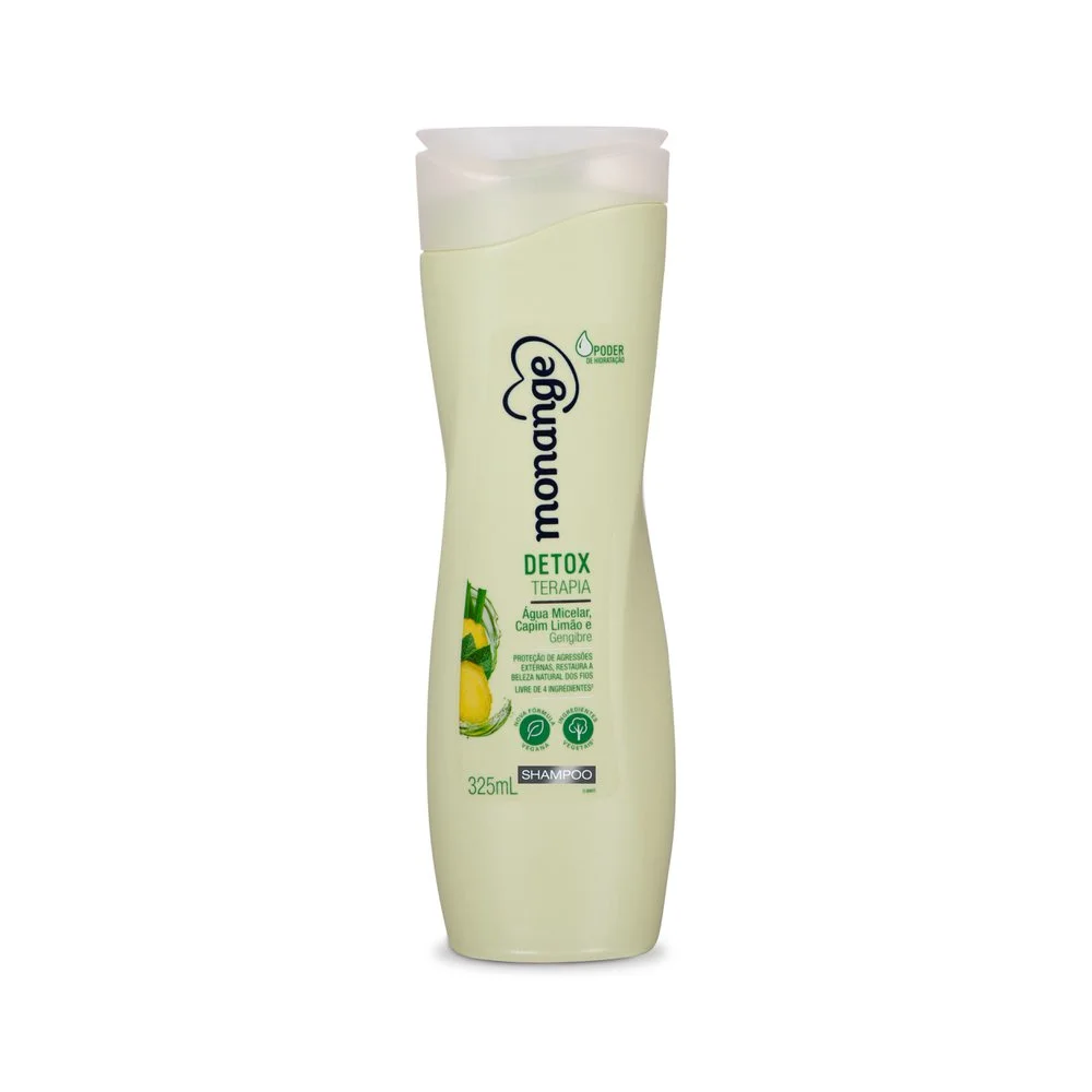Shampoo Monange Detox Terapia Menta, Gengibre e Capim-limão 325ml