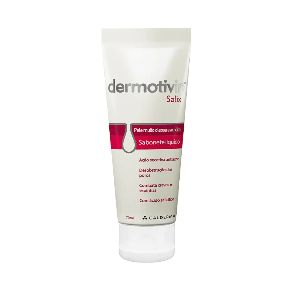 Sabonete Líquido Facial Dermotivin Salix Pele Muito Oleosa e Acneica s 70ml