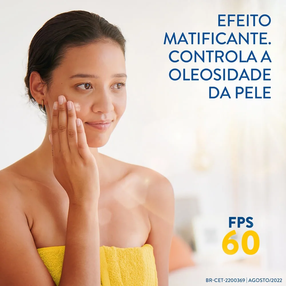 Protetor Solar Facial Cetaphil Sun Light Fluid FPS60 Antioxidante Tom Universal 50ml