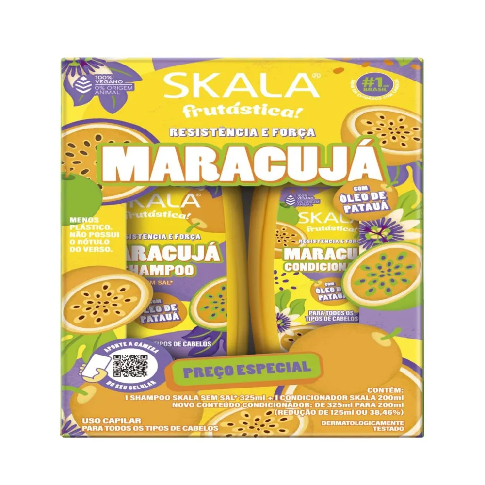 Kit Skala Maracuja Shampoo 325ml + Condicionador 200ml