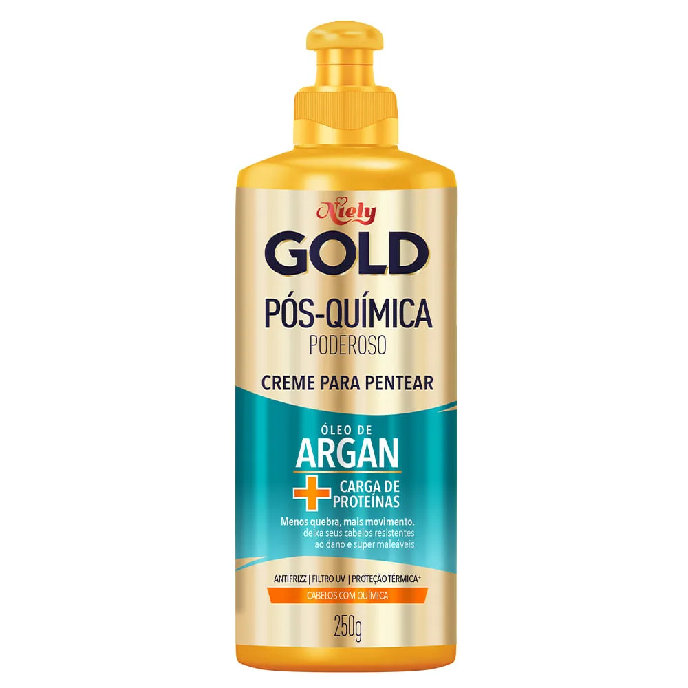 Creme de Pentear Niely Gold Pós-Química Óleo de Argan 250g