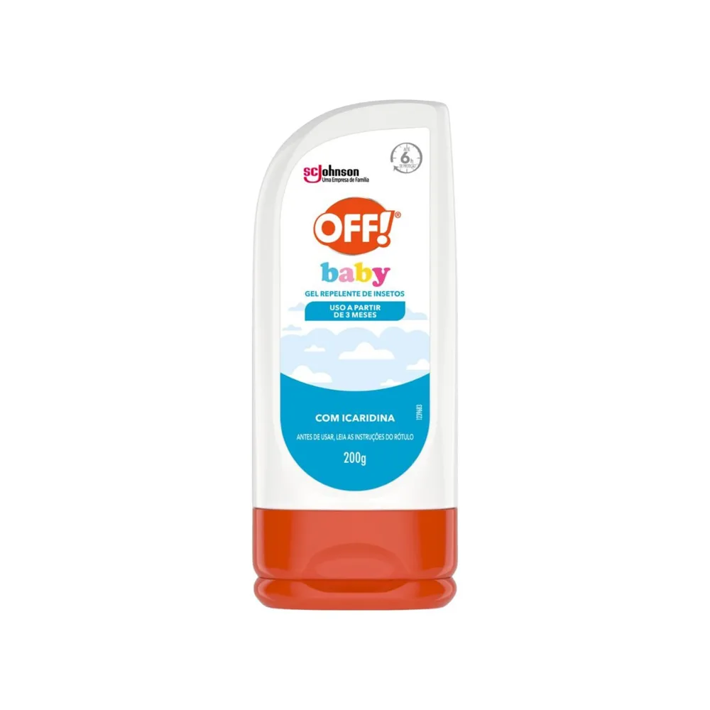 Repelente De Insetos Gel Com Icaridina 6h Off! Baby Squeeze 200g