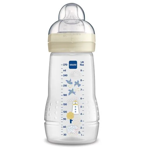 Mamadeira MAM Easy Active Anticólica +2 meses Transparente 270ml 1 Unidade
