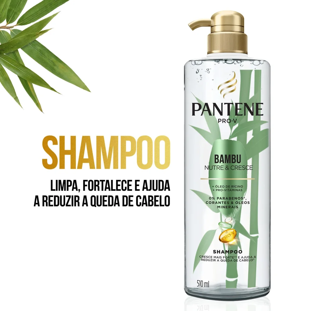 Shampoo Pantene Bambu Nutre  Cresce 510ml