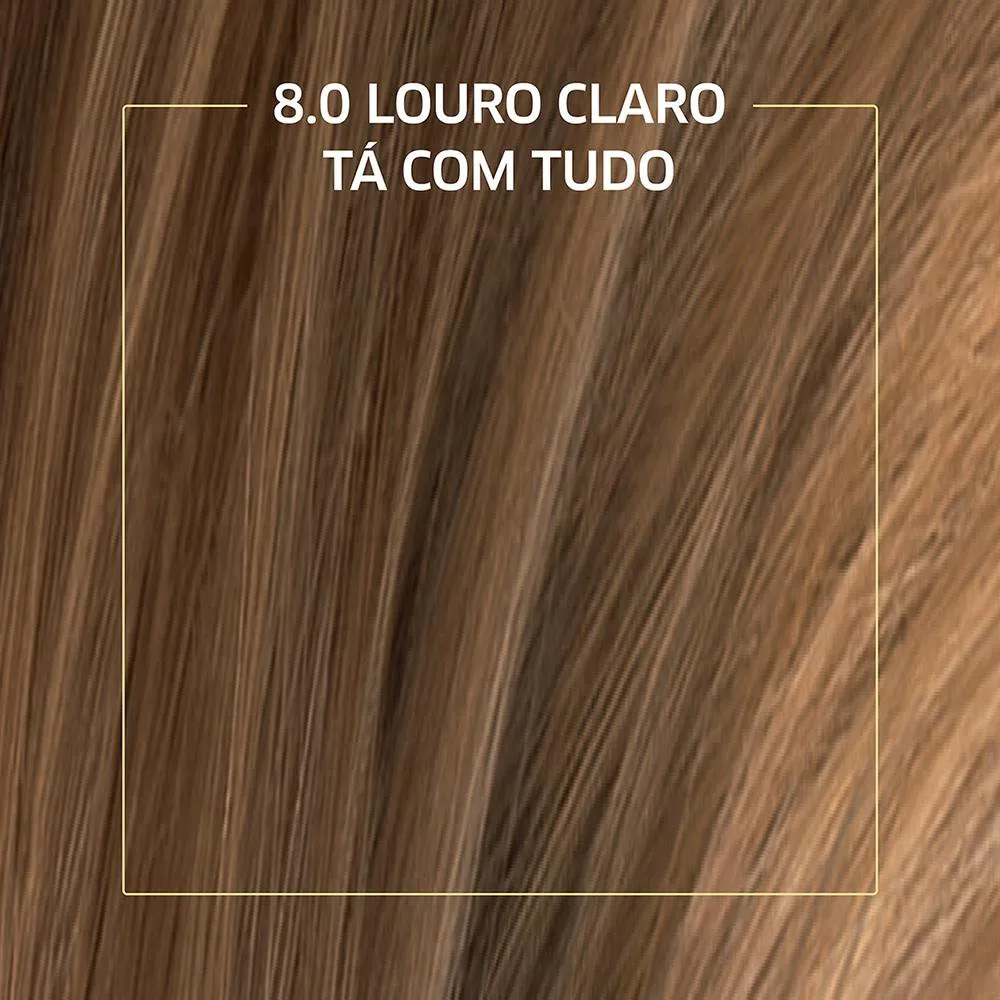 Tinta de Cabelo Biocolor Mini Kit Louro Claro Radiante 8.0