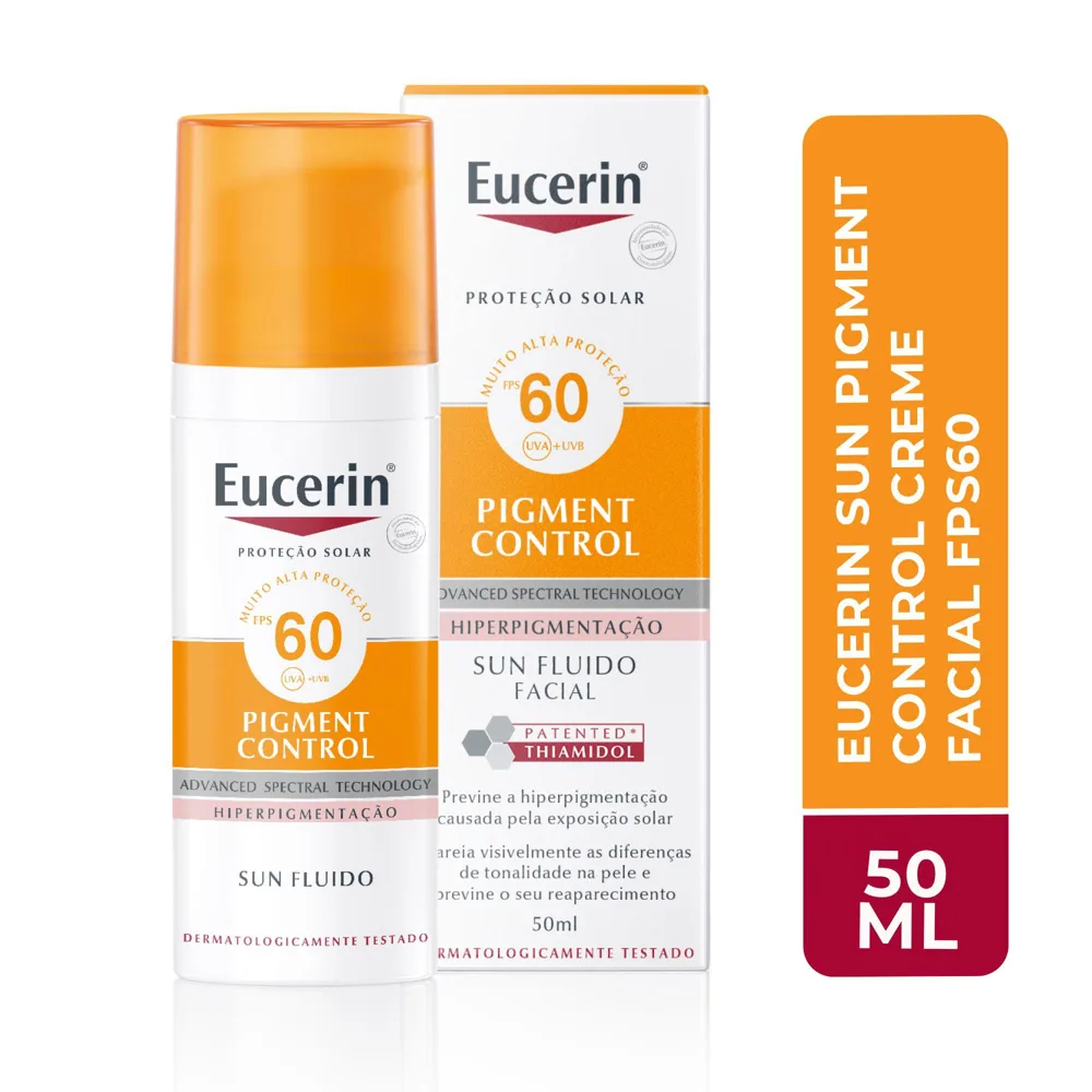 Protetor Solar Facial Eucerin Sun Pigment Control Fluido FPS60 50ml
