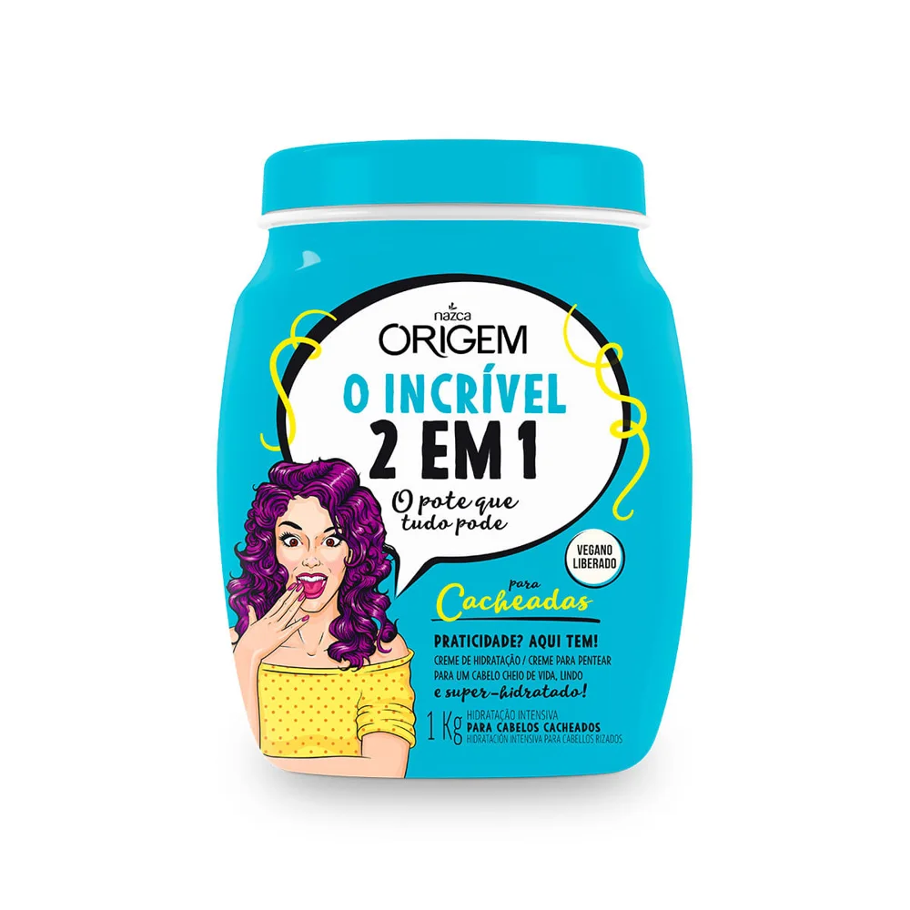 Creme de Tratamento Capilar Origem O Incrível 2 em 1 Cacheados Vegano 1Kg