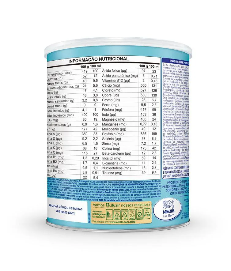 Suplemento Alimentar Infantil Ascenda Sem Sabor 800g