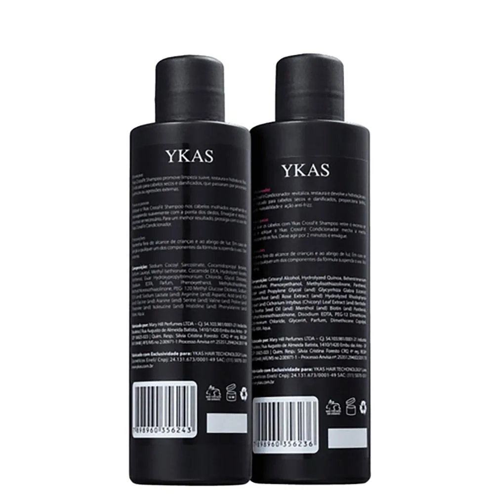Ykas Crossfit Cronograma Capilar - Shampoo 300ml e Condicionador 300ml
