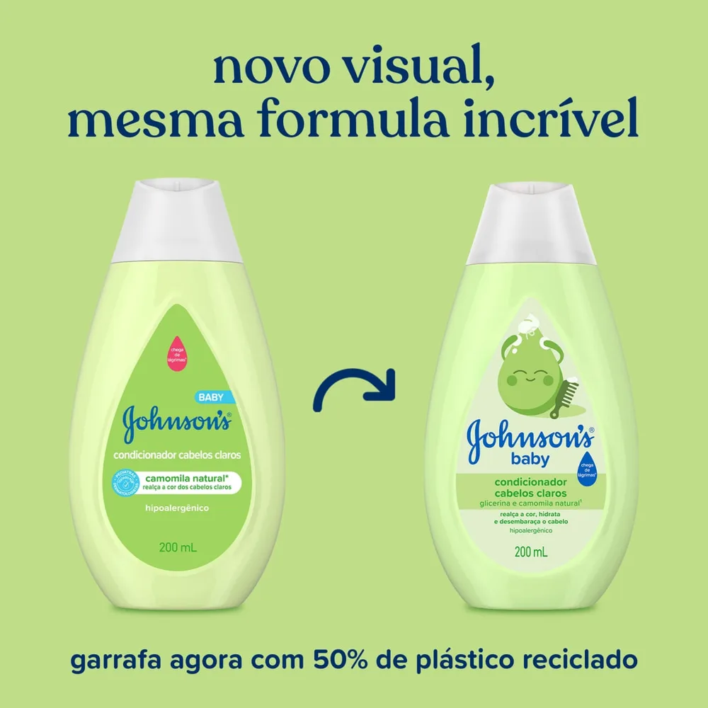 Condicionador Infantil Johnson's Baby Cabelos Claros Camomila 200ml
