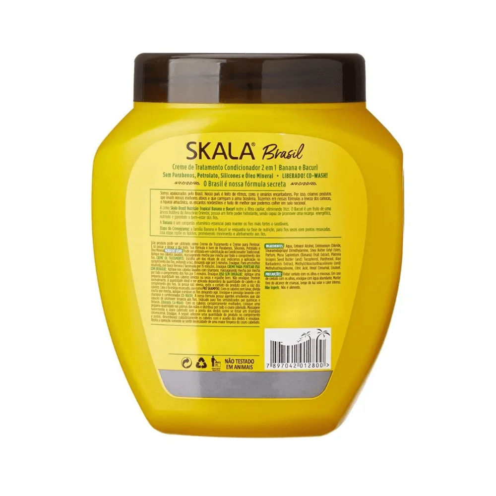 Creme de Tratamento Capilar Skala Brasil Banana e Bacuri 2 em 1 1kg
