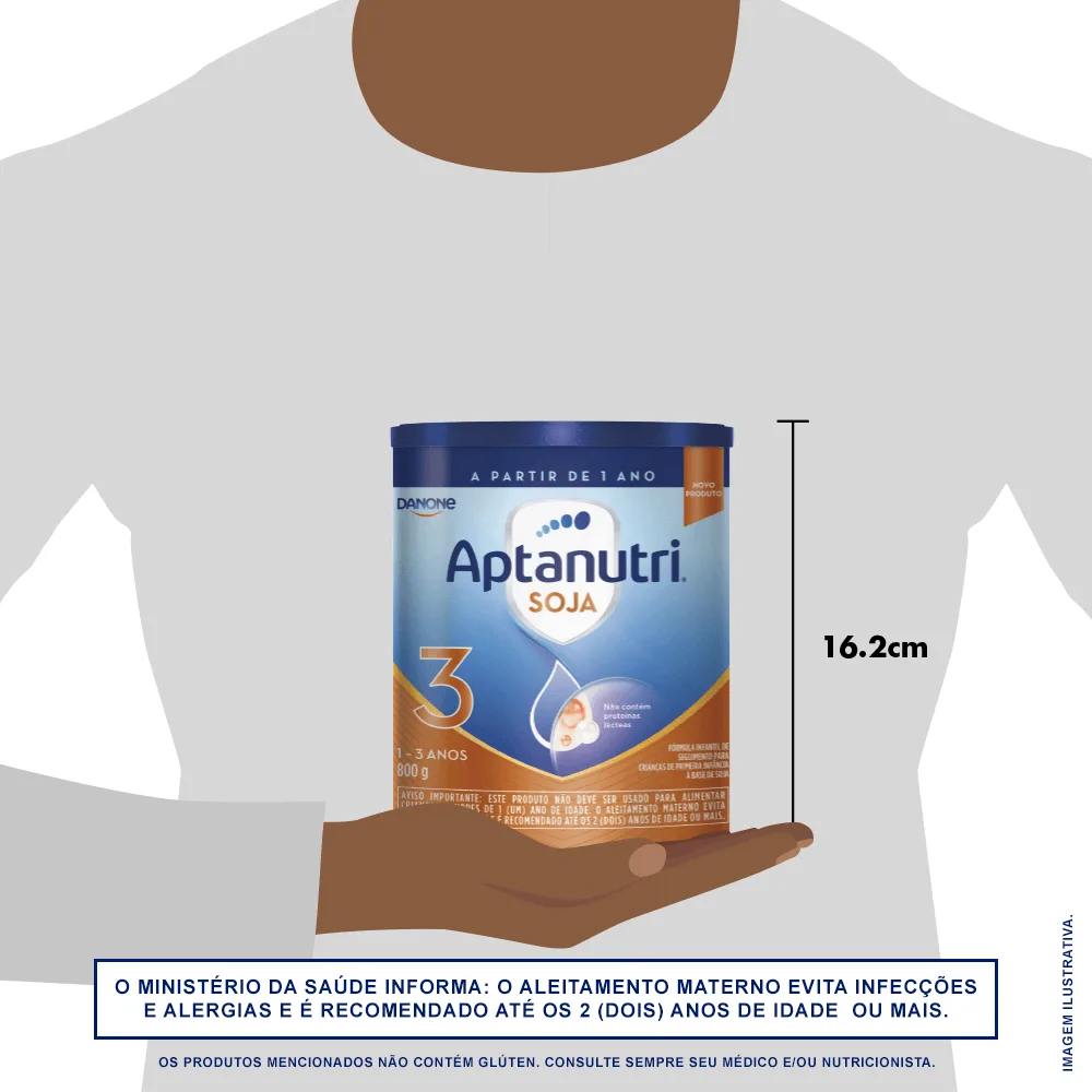 Fórmula Infantil Aptanutri Soja 3 Sem Lactose de 1 a 3 anos 800g