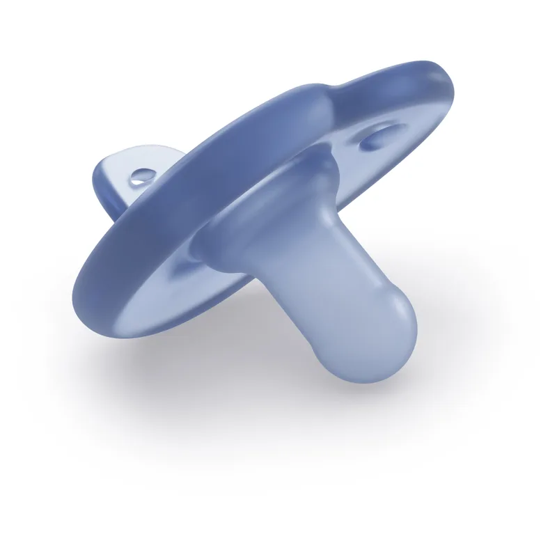 Chupeta Philips Avent Soothie Heart de 0 a 3 meses Flexível Silicone Azul 2 Unidades