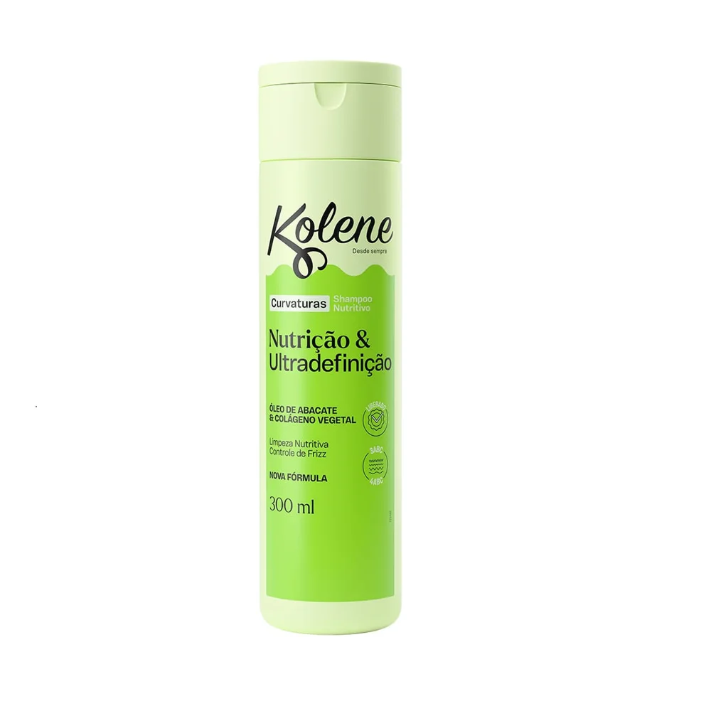Shampoo Kolene Curvaturas Nutrição e Ultradefinição 300ml