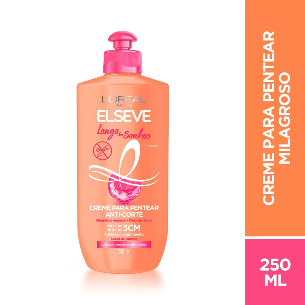 Creme de Pentear Elseve Longo dos Sonhos Anti-corte 250ml