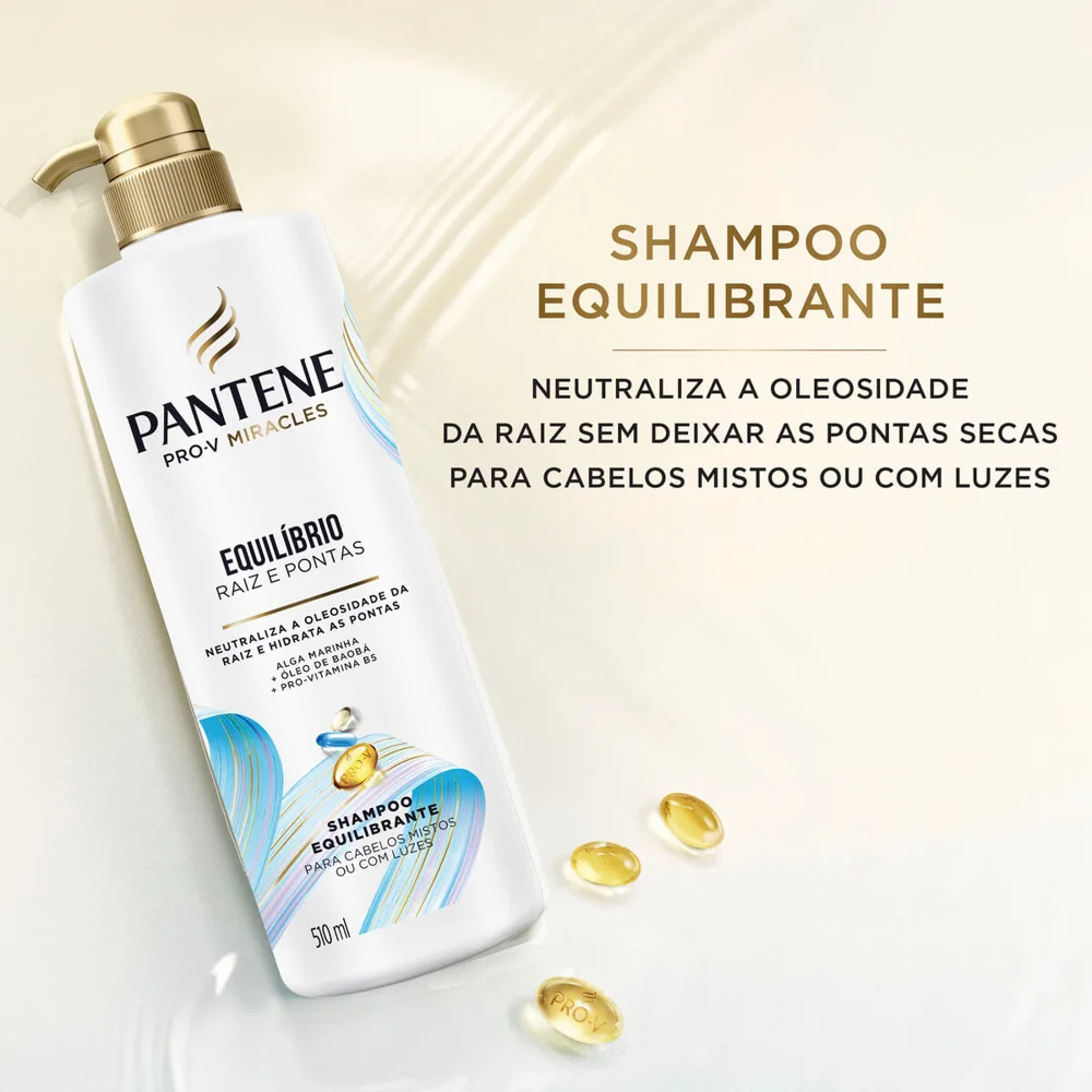 Shampoo Pantene Pro-V Miracles Equilíbrio Raiz & Pontas 510ml