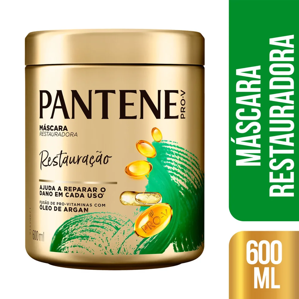 Máscara de Tratamento Pantene Pro-V Restauração Óleo de Argan 600ml