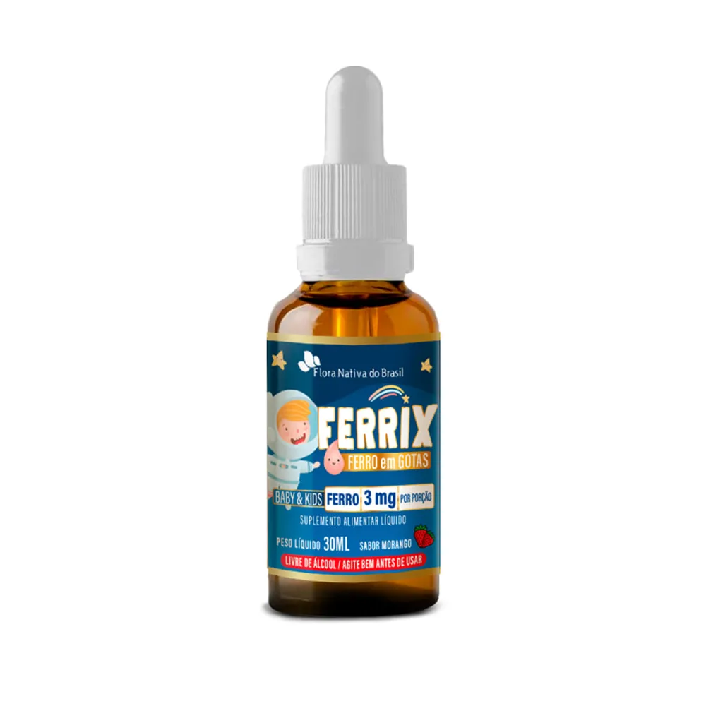 3x Ferrix Ferro em Gotas Baby & Kids - 3mg por Porção - 30ml