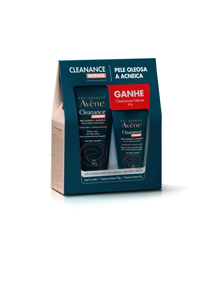 Kit Gel de Limpeza Facial Avène Cleanance Intense 150g 1 Unidade + Gel de Limpeza Facial Avène Cleanance Intense 40g 1 Unidade