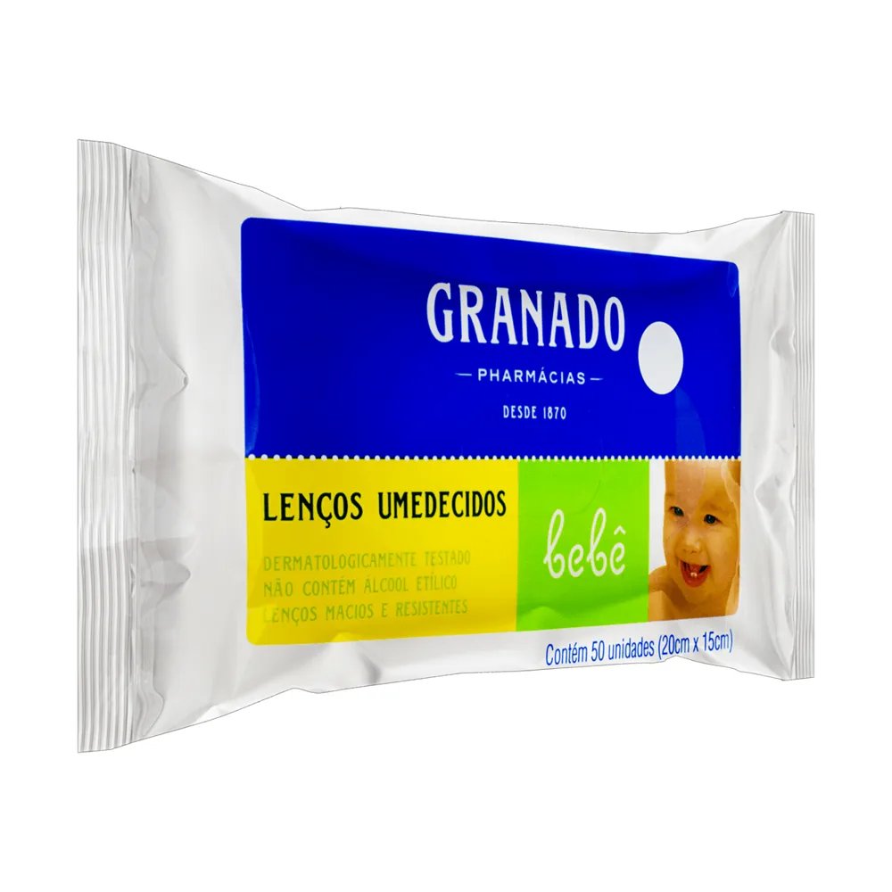 Lenços Umedecidos Granado Bebê Tradicional 50 Unidades