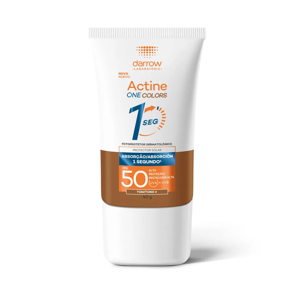Protetor Solar Facial Dw Actine One Escuro Spf50 40g