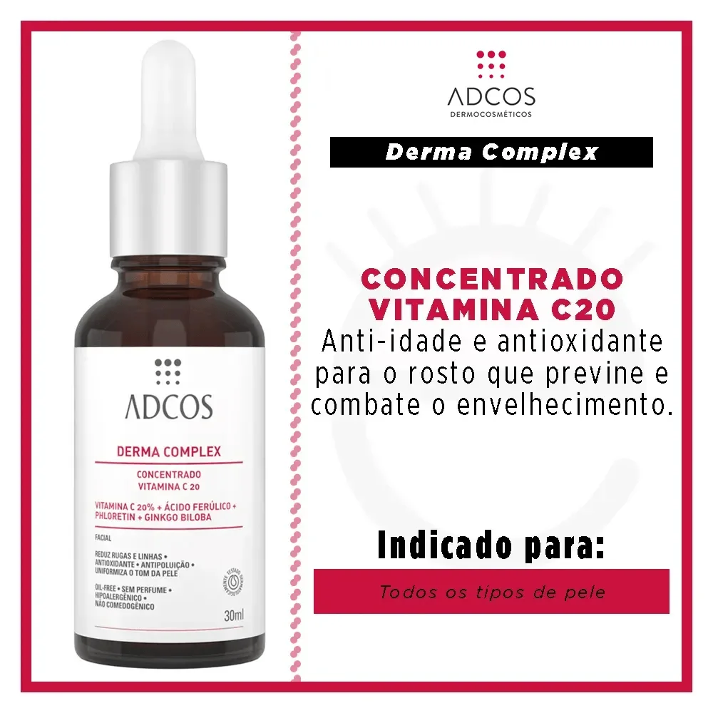 Sérum Adcos Derma Complex Concentrado com Vitamina C 20 30ml