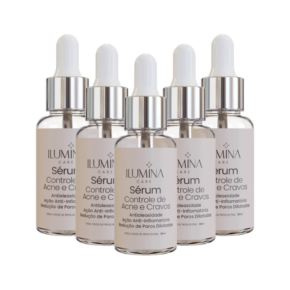 Kit 5 Sérum Antiacne Pele Oleosa