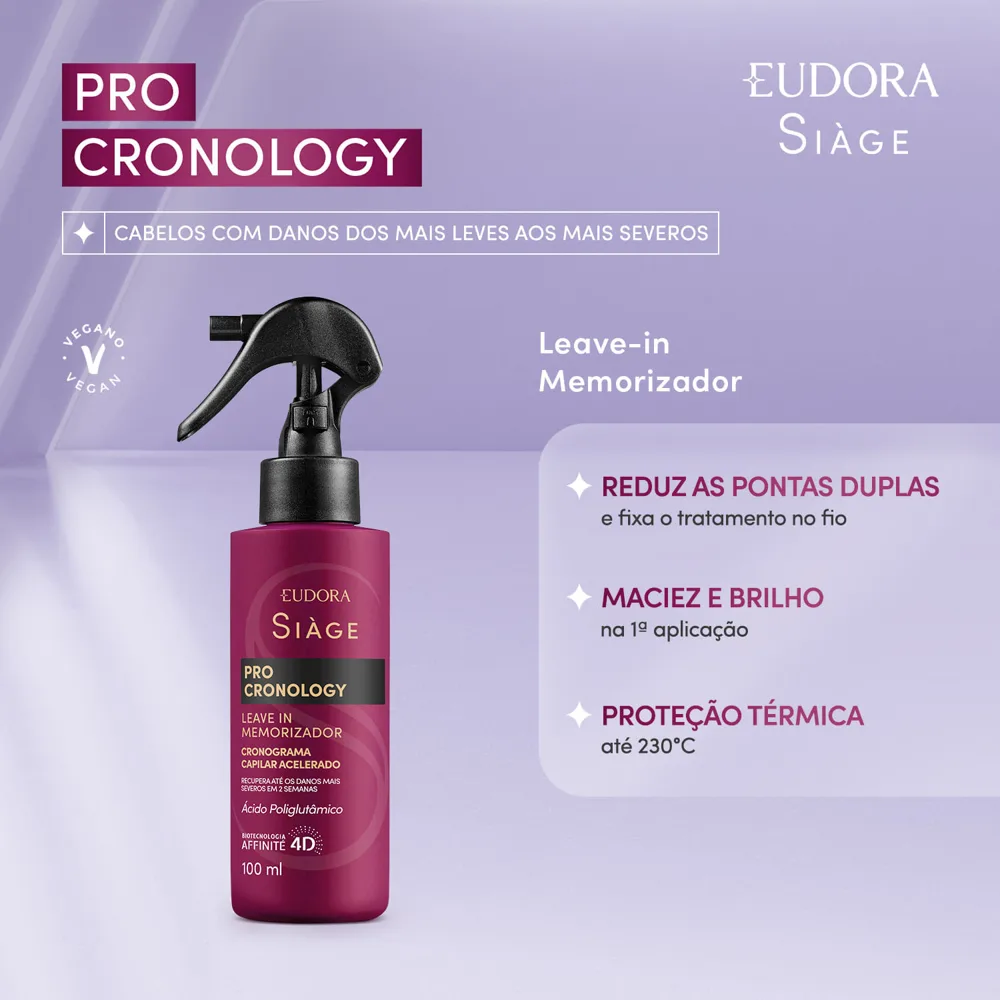 Leave-in Eudora Siàge Pro Cronology Memorizador 100ml