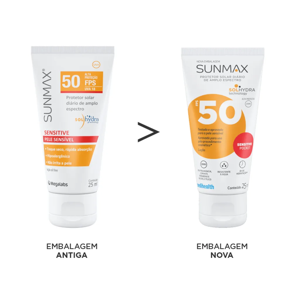 Protetor Solar Sunmax Sensitive Pocket FPS50 25ml