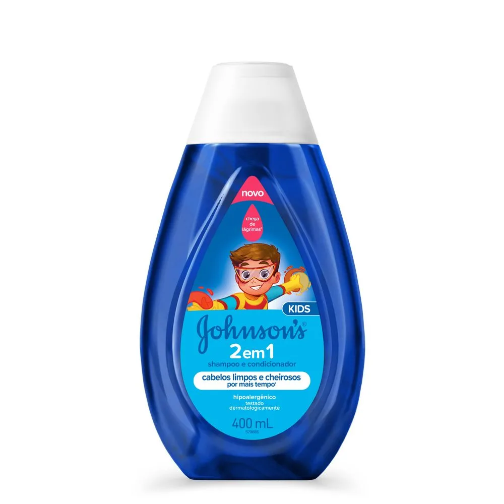 Shampoo e Condicionador Infantil Johnson's Kids 2 em 1 400ml